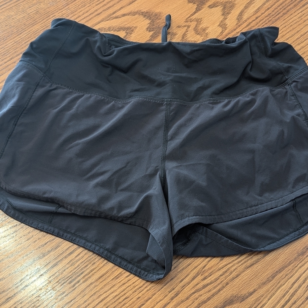 Lululemon Women’s Black Running Shorts Size 8 Lined Athletic Workout